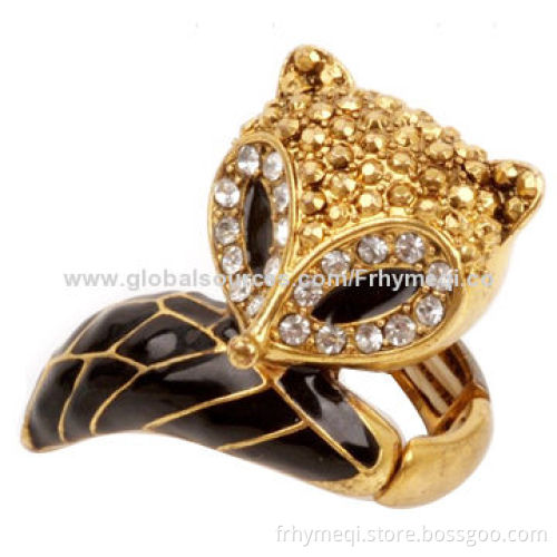 Lovely fox rings, fashionable adjustable rings